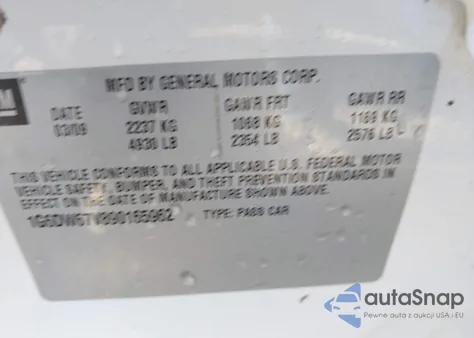 2009 Cadillac Sts V6 from USA, damaged, VIN 1G6DW67V890165962